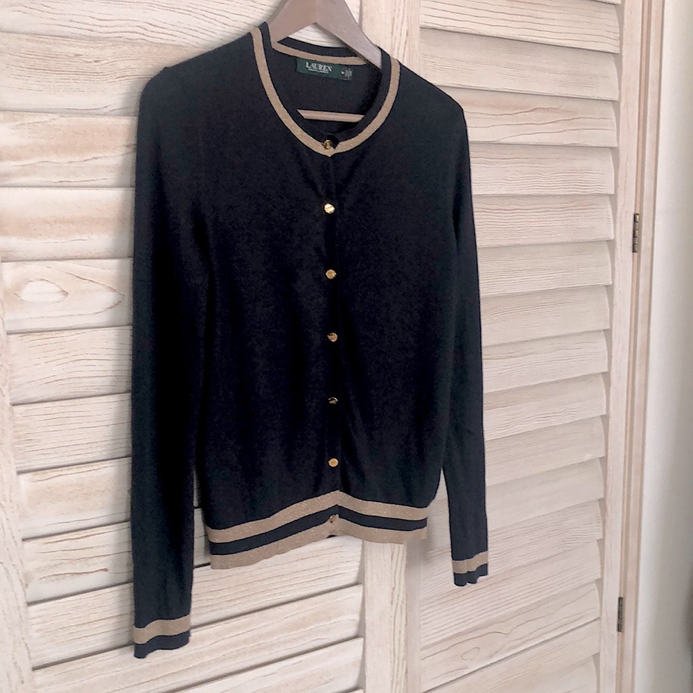 Lauren by Ralph Lauren navy gold sweater Last chance Moving this weekend Must go